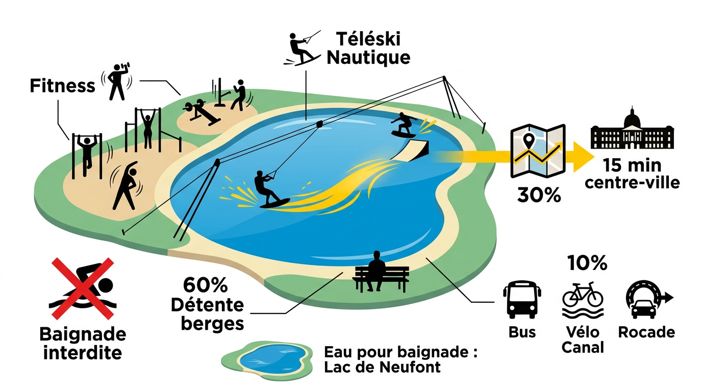 Téléski nautique au lac de Sesquières