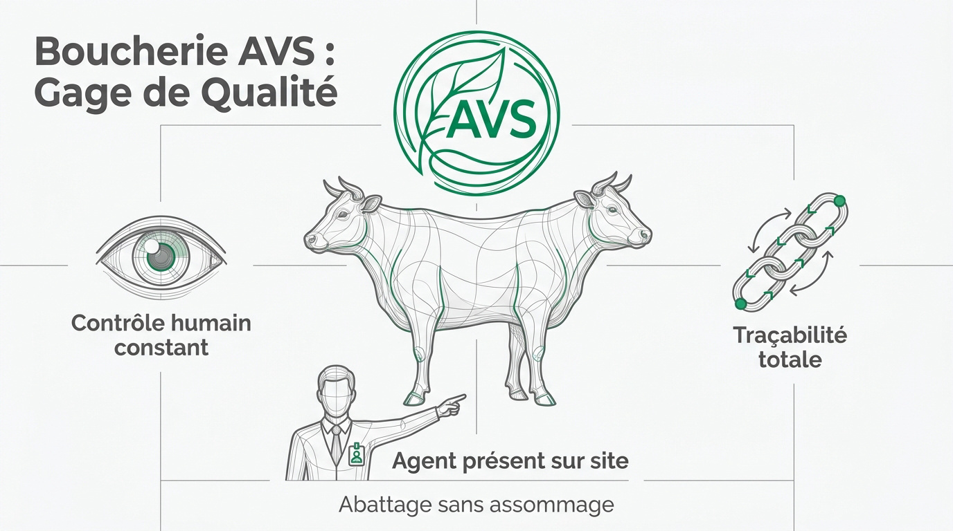 Viande certifiée AVS en boucherie