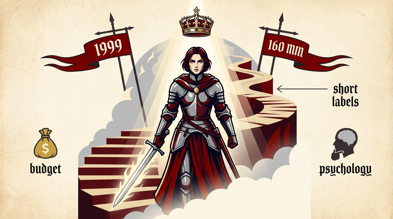 Scène épique du film Jeanne d'Arc de Luc Besson avec Milla Jovovich en armure