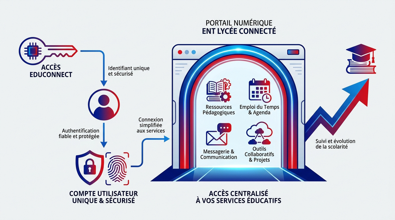 Interface de connexion sécurisée au portail Lycée Connecté