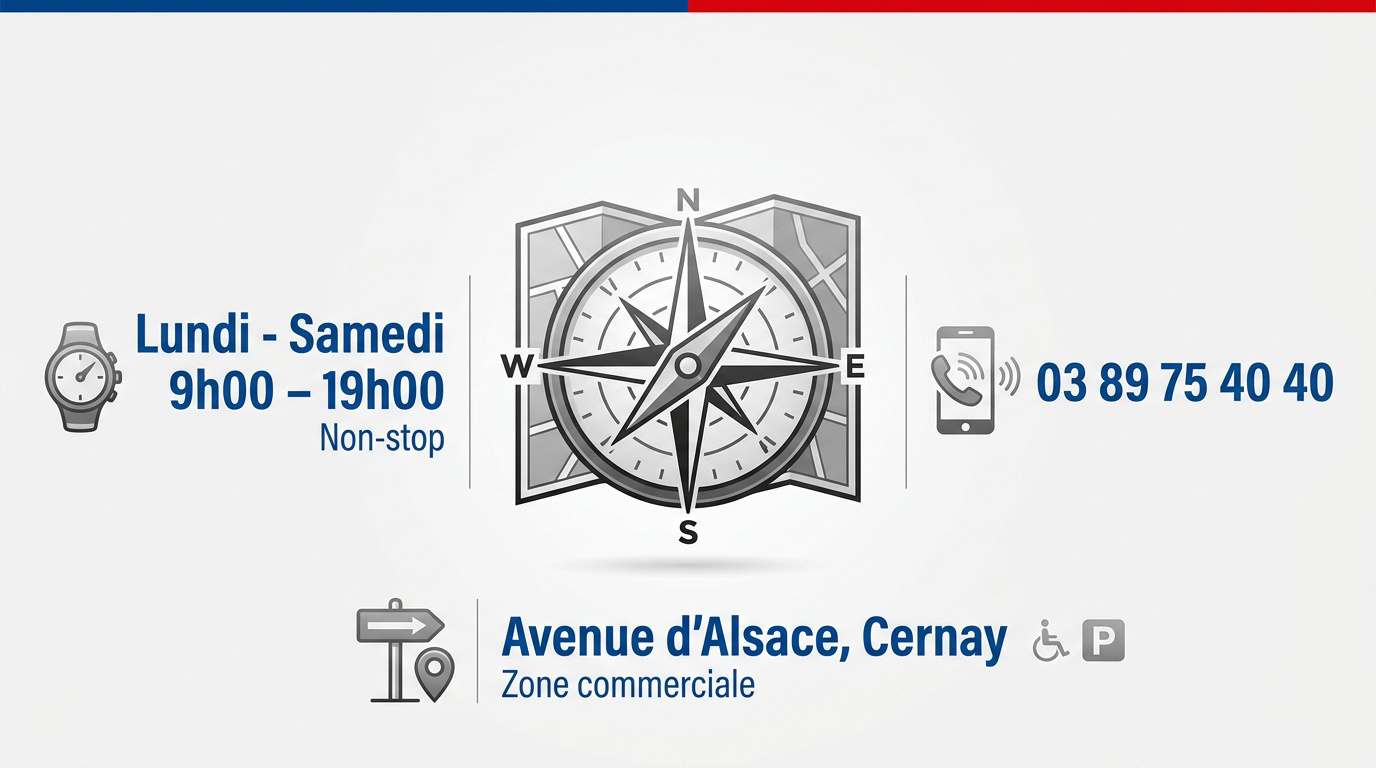 Informations pratiques sur l'adresse et les horaires d'Intersport Cernay