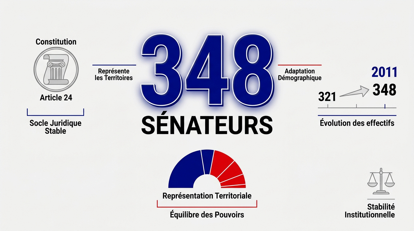 Palais du Luxembourg, siège du Sénat français représentant les 348 sénateurs