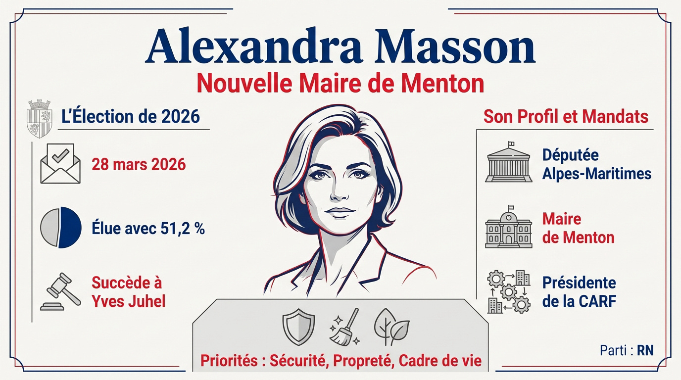 Alexandra Masson, nouvelle maire de Menton en 2026