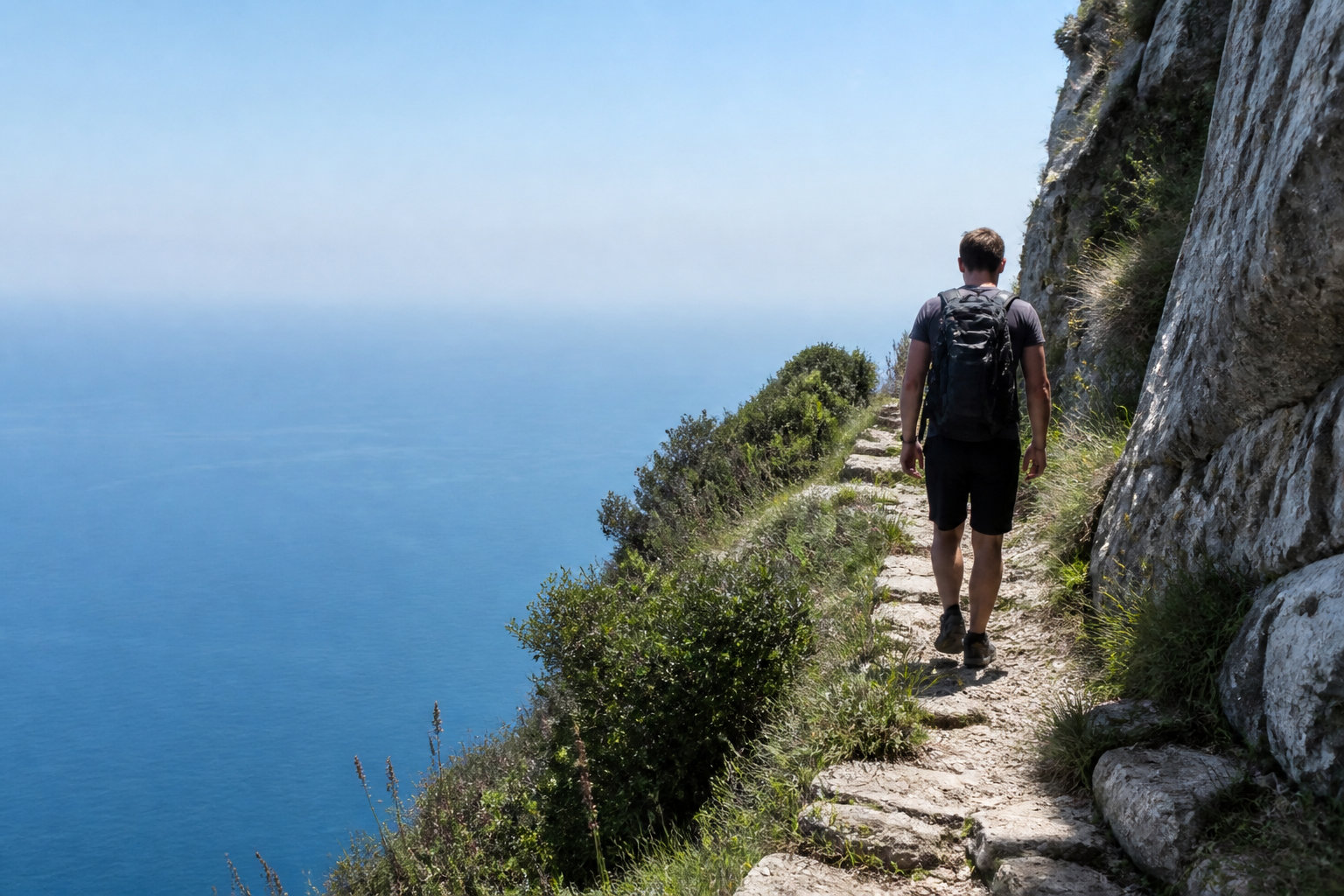 Bouger aux Cinque Terre selon le ciel