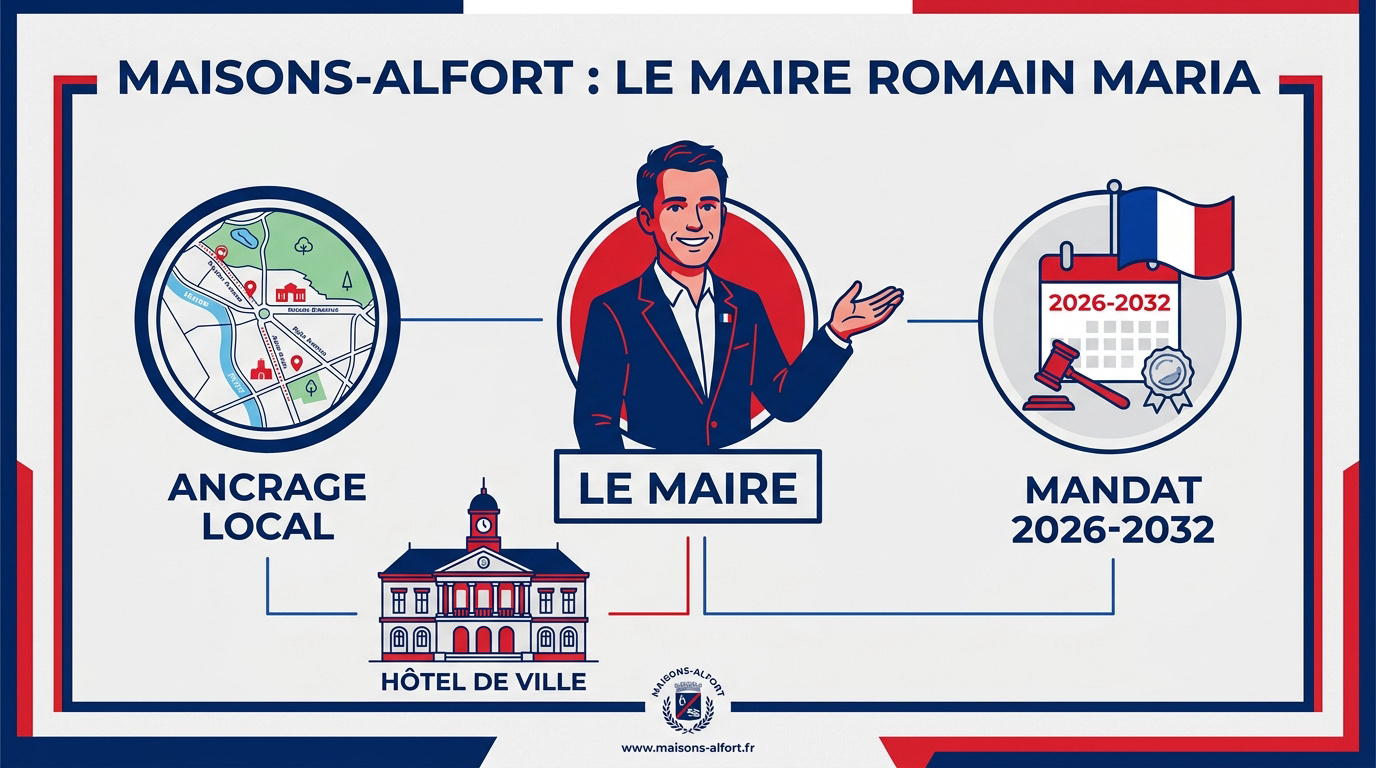 Le maire de Maisons-Alfort Romain Maria lors d'un événement officiel