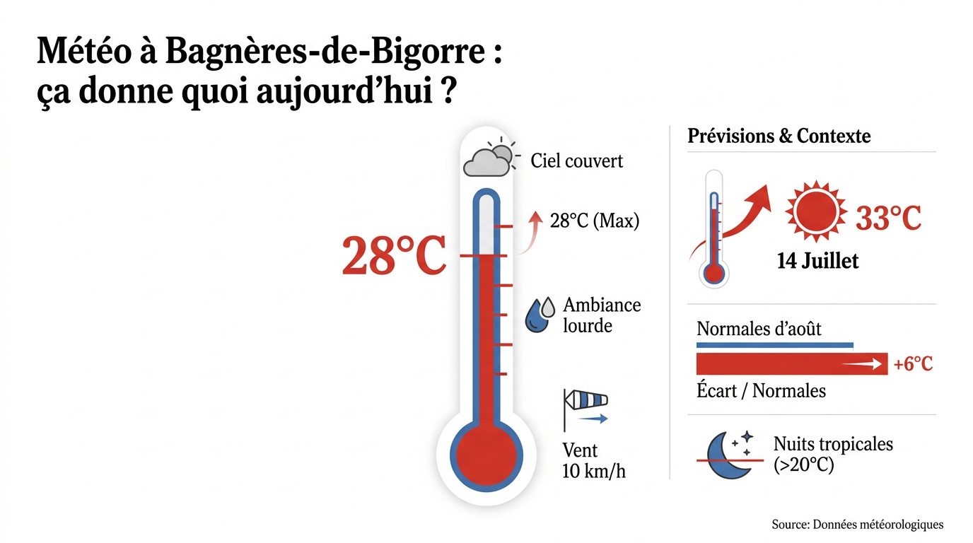 Chaleur humide à Bagnères-de-Bigorre