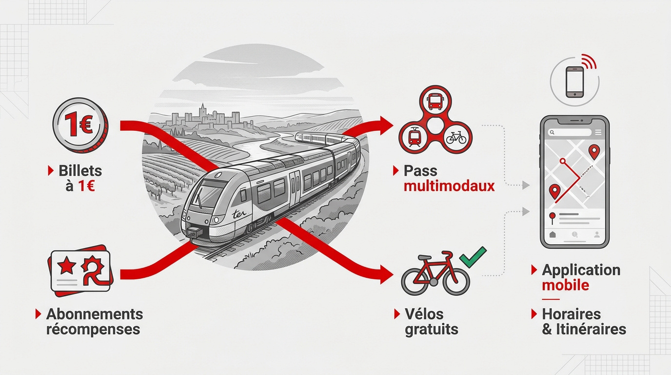 Options de transport liO Train en Occitanie